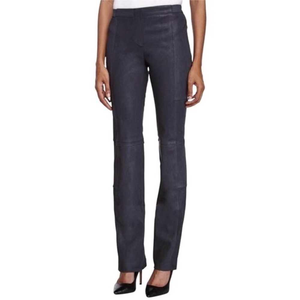 Halston Herritage Skinny Gray leather pants